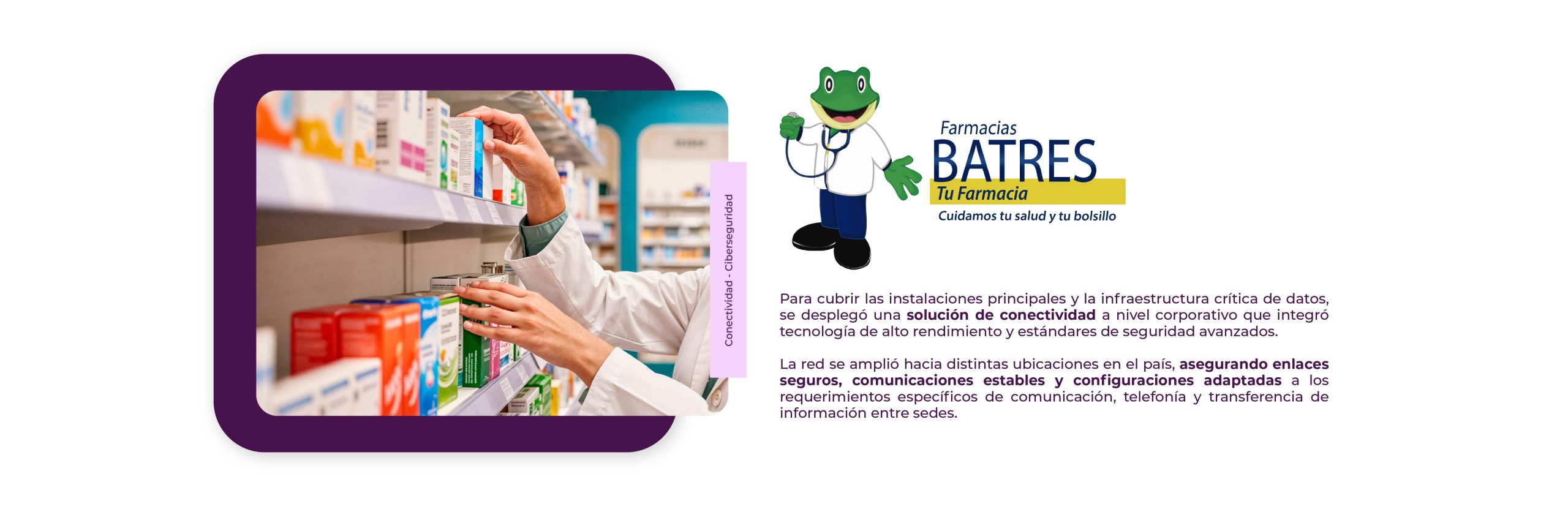 casos de exito, farmacias batres, soluciones corporativas, conectividad, ciberseguridad, infraestructura